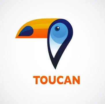 Tropical bird, vector toucan Stock Illustration