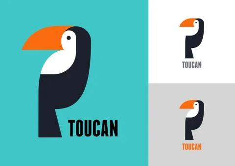 Tropical bird, vector toucan Stock Illustration