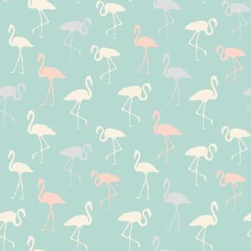 Tropical birds seamless pattern Illustrazione stock