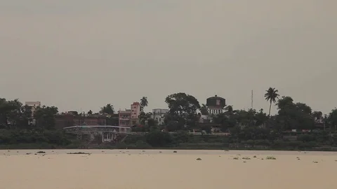 A tropical boat on the river Stock Footage 77628989