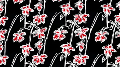 Tropical Botanical Design – Vertical Motion Animation Stock Footage 306387480