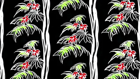 Tropical Botanical Design – Vertical Motion Animation Stock Footage 306387787