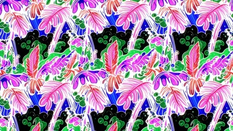 Tropical Botanical Elegance – Vertical Motion Animation Stock Footage 306394960