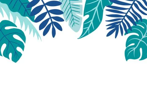 Tropical Botanical Frame Stock Illustration