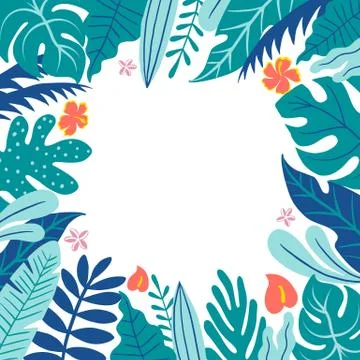 Tropical Botanical Frame Illustrazione stock