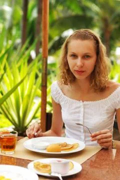 Tropical breakfast Stock Photos
