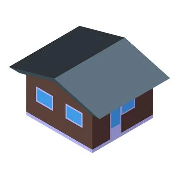 Tropical bungalow icon isometric vector. Beach house Stock-Illustration