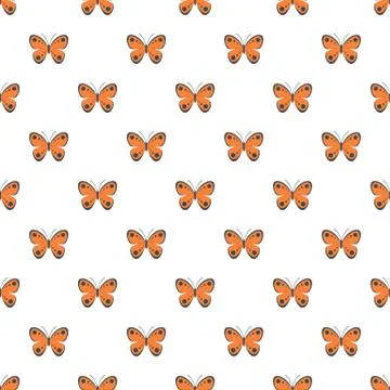 Tropical butterfly pattern seamless Illustrazione stock