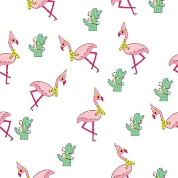 Tropical christmas seamless pattern. Stock-Illustration