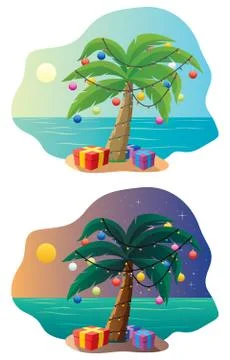 Tropical Christmas Tree Stockillustratie