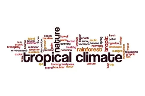 Tropical climate cloud concept Stockillustratie