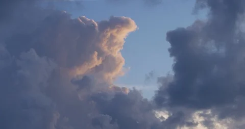 Tropical clouds at sunset Stock Footage 127129249