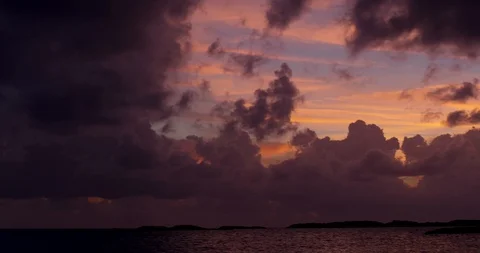 Tropical clouds at sunset Stock-Footage 127129493