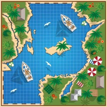 Tropical Coast. Stock Illustration