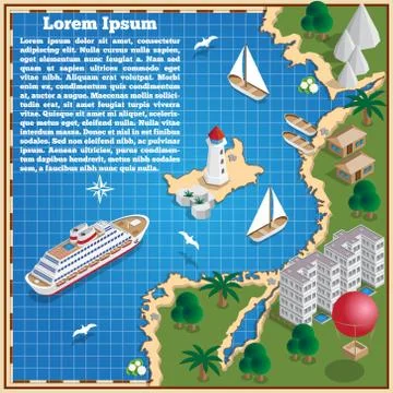 Tropical Coast. Stock Illustration