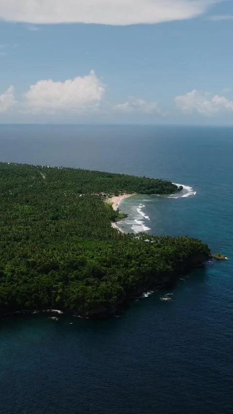 Tropical coastline with forest and beach. Siargao, Philippines. Stock Footage 321783149