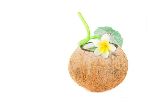 Tropical Coconut Refreshment Stock Photos