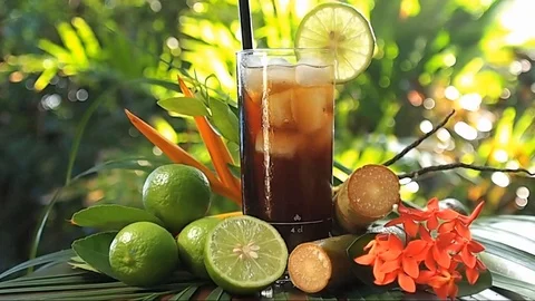 Tropical Cuba Libre Stock Footage 102969287