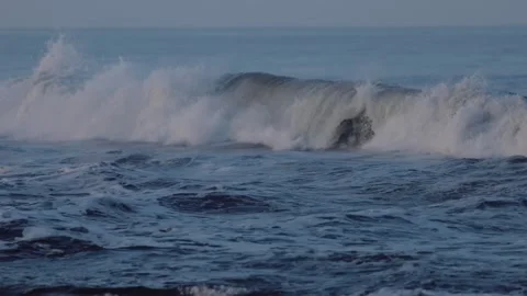 Tropical cyclone Wind Damage Ocean Waves Curling Crashing Costa Rica Видео 347761549