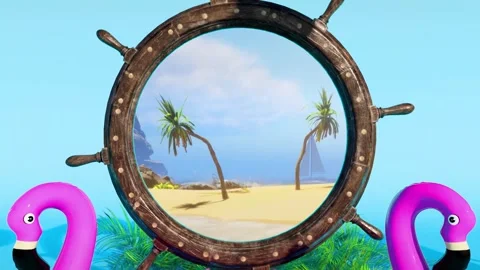 Tropical design Beautiful BEACH loop animation background in 4k 動画素材 275865014