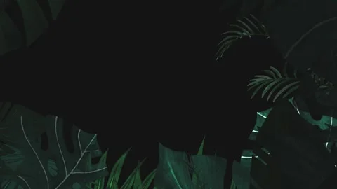Tropical design Beautiful plants loop animation background in 4k Stock Footage 273682220