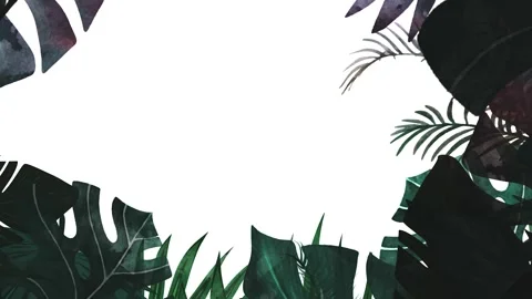 Tropical design Beautiful plants loop animation background in 4k Stock Footage 273682221