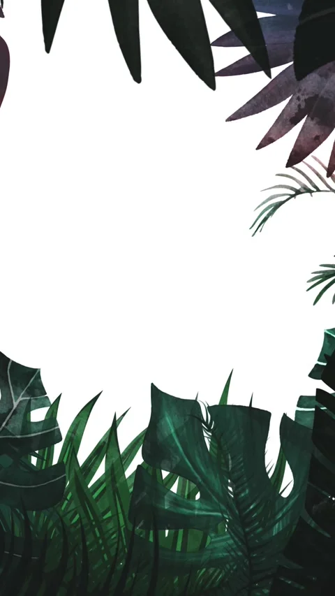Tropical design Beautiful plants loop animation background in 4k Stock Footage 273682233