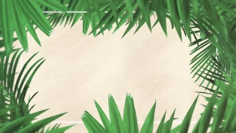 Tropical design Beautiful plants loop animation background in 4k 動画素材 273682395
