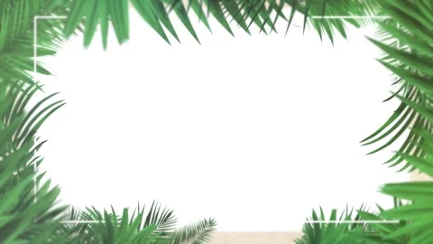 Tropical design Beautiful plants loop animation background in 4k Stock Footage 273682396