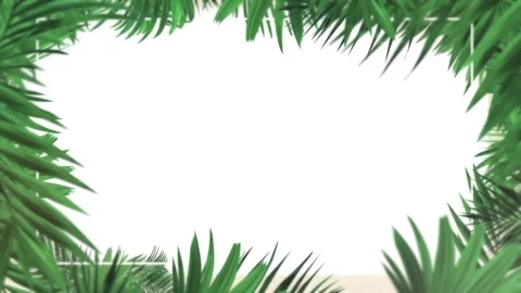 Tropical design Beautiful plants loop animation background in 4k Stock Footage 273682454