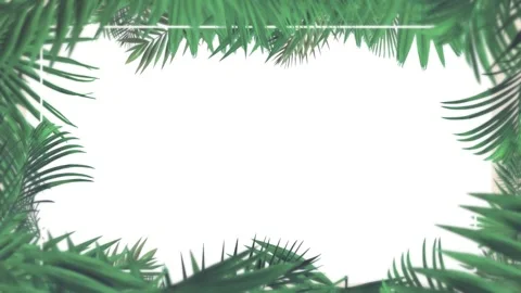 Tropical design Beautiful plants loop animation background in 4k Stock Footage 273682465