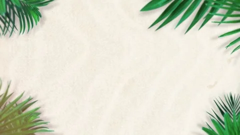 Tropical design Beautiful plants loop animation background in 4k Stock Footage 273682912