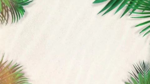 Tropical design Beautiful plants loop animation background in 4k Stock Footage 273683063