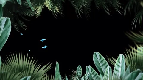 Tropical design Beautiful plants loop animation background in 4k Stockbeeldmateriaal 275865814