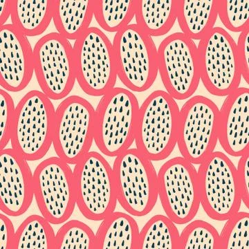 Tropical dragon fruit seamless pattern Stock Illustration