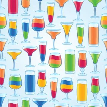 Tropical Drink Background Stock Illustration