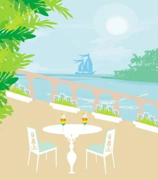 Tropical drink bar Stock Illustration