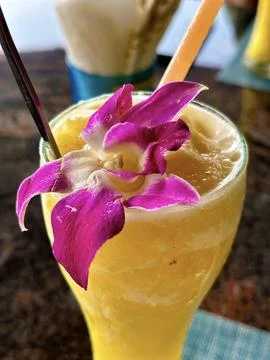 Tropical Drink Elegance Stock Photos