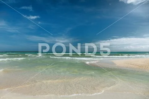 Tropical empty beach Stock Photos
