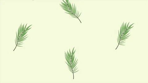 Tropical exotics leafs ecology animation pattern Stock Footage 138978144