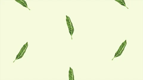 Tropical exotics leafs ecology animation pattern Stock Footage 138978328