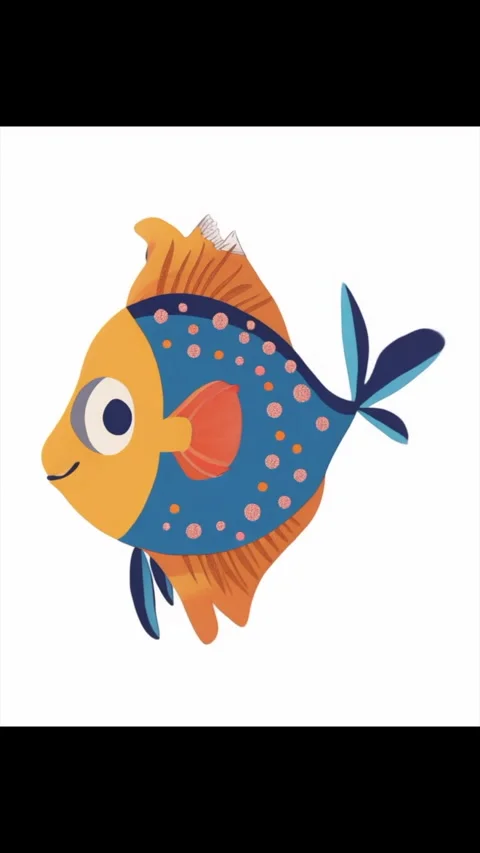 tropical fish animated swim cycle.seamle... | Stock Video | Pond5