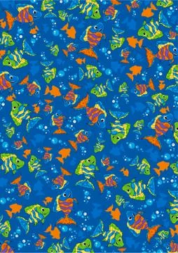 Tropical Fish Pattern Stock-Illustration