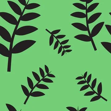 Tropical Flora Seamless Pattern Template Design Material Stock Illustration