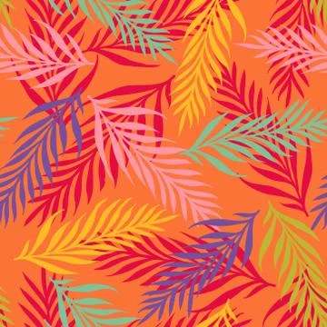 Tropical floral pattern Stock Illustration
