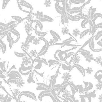 Tropical Floral Seamless Pattern Design Background Stock Illustration