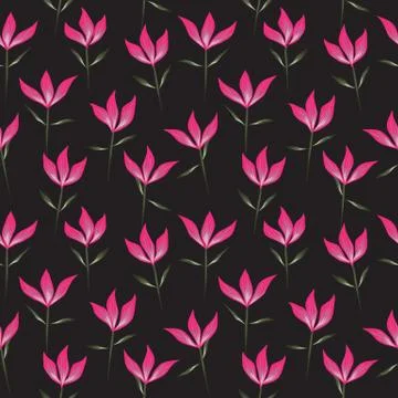 Tropical Floral seamless Pattern Stock Illustration