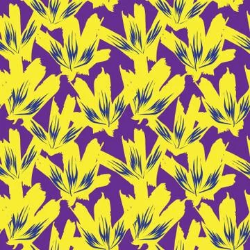 Tropical Floral seamless Pattern Stock Illustration