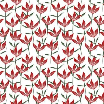 Tropical Floral seamless Pattern Stock Illustration