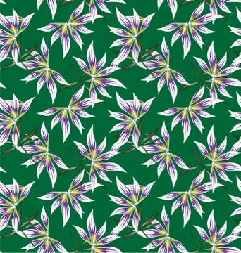 Tropical Floral seamless Pattern Stock Illustration